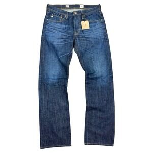 NEW Adriano Goldschmied Jeans Men's 34 Blue Dark Wash Protege Straight Leg USA